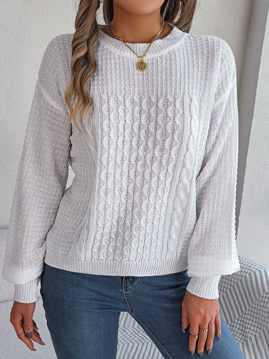 EB | Sweater - Strukturstrick Rundhals Pullover