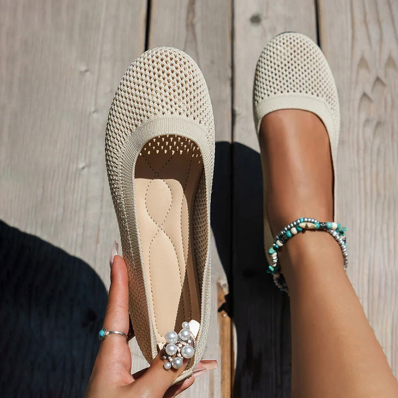 Lässige Atmungsaktive Flache Schuhe EB
