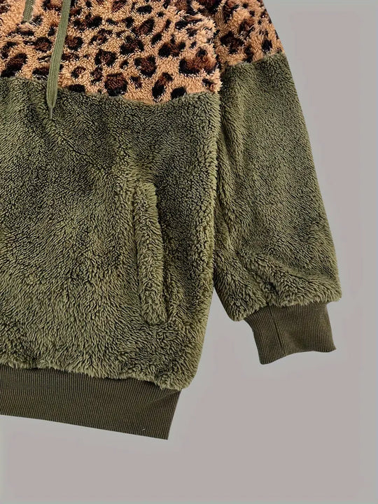 EB | Leopardenmuster Farbblock Pullover