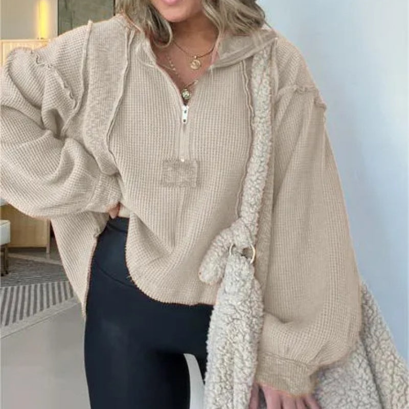 EB | Pullover mit Unregelmäßigem Saum für Herbst und Winter