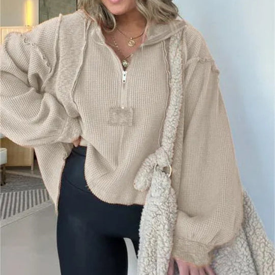 EB | Pullover mit Unregelmäßigem Saum für Herbst und Winter