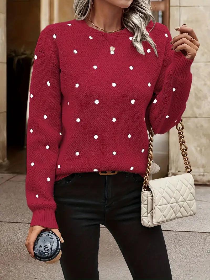 EBMode – langärmliger poker-dot-pullover