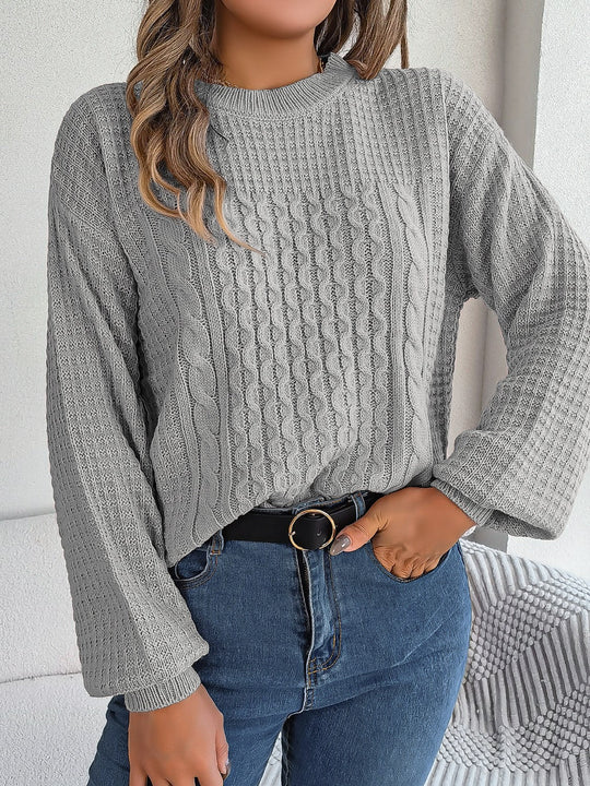EB | Sweater - Strukturstrick Rundhals Pullover