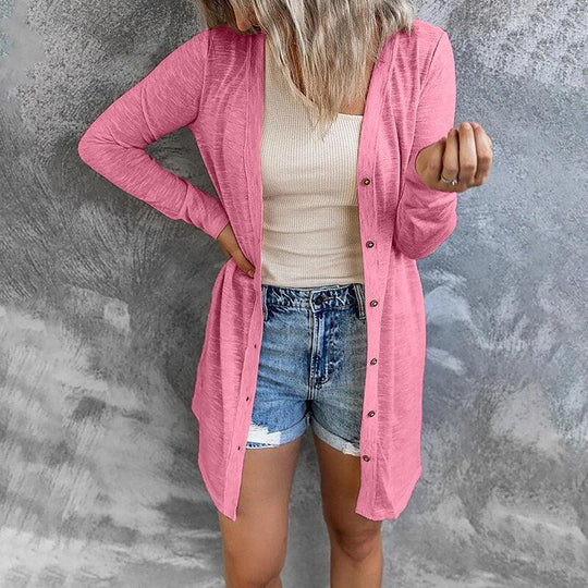 EB | Luftiger Damen Cardigan mit Knöpfen