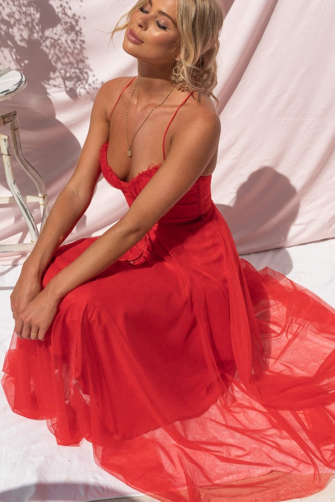 EB - Modernes prinses chiffon Kleid