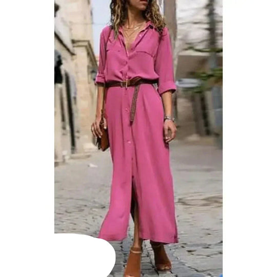 EB | Lässiges Hemdkleid Mit Knöpfen