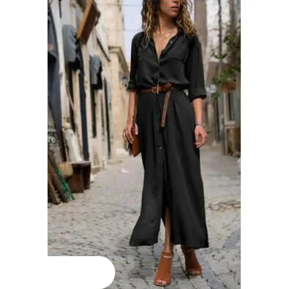 EB | Lässiges Hemdkleid Mit Knöpfen