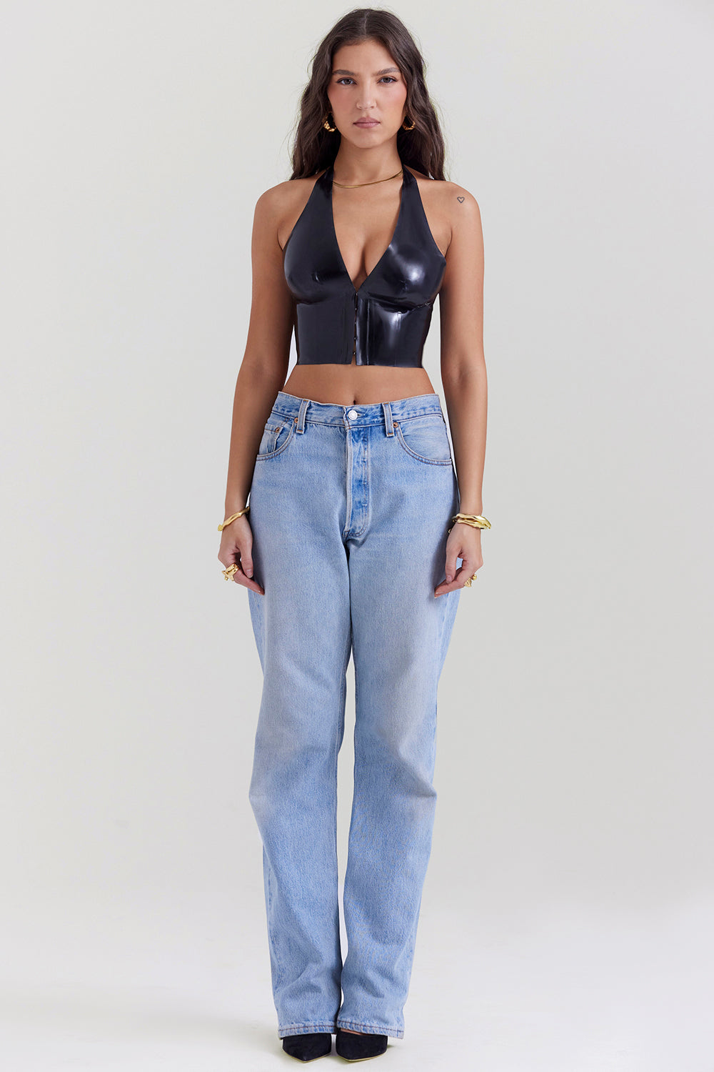 EB | Schwarzes Latex Grime Top