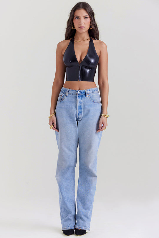 EB | Schwarzes Latex Grime Top