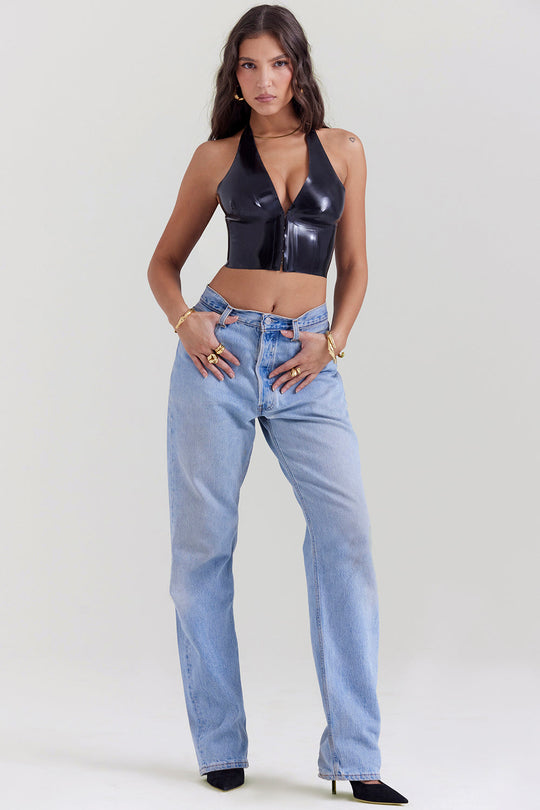 EB | Schwarzes Latex Grime Top