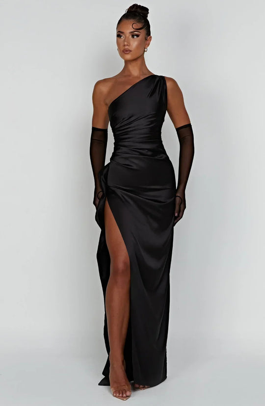 EB | Elegantes Ein-Schulter-Kleid mit Schlitz