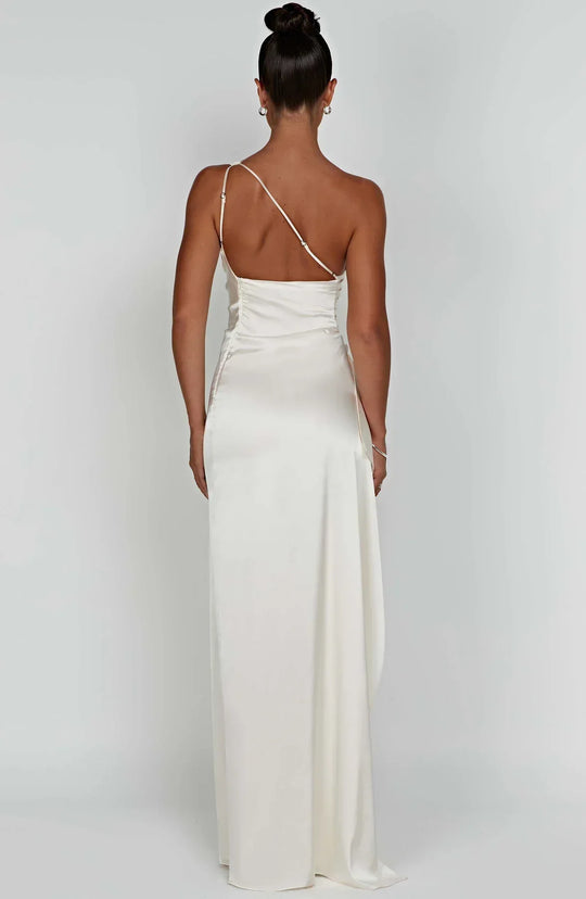 EB | Elegantes Ein-Schulter-Kleid mit Schlitz