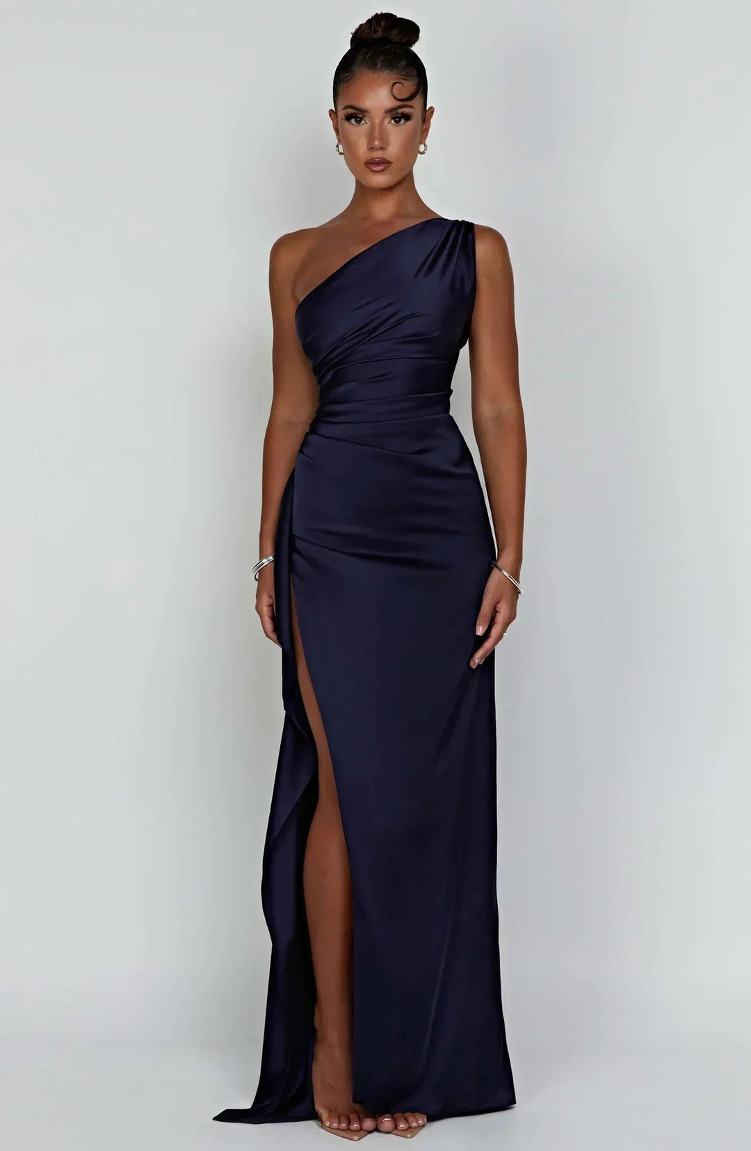 EB | Elegantes Ein-Schulter-Kleid mit Schlitz