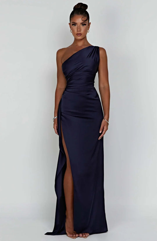 EB | Elegantes Ein-Schulter-Kleid mit Schlitz