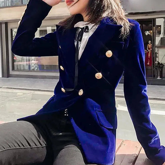 EB | Aristokratischer Samt Blazer Damen - Lässig - Einfarbig