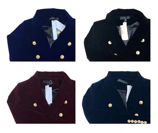 EB | Aristokratischer Samt Blazer Damen - Lässig - Einfarbig