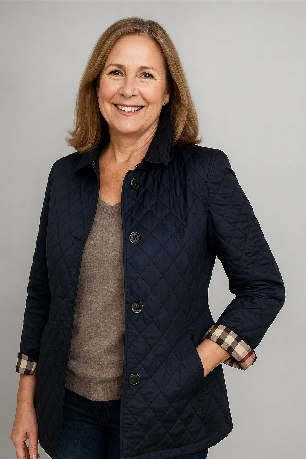 EB | Gesteppte Jacke mit Klassischem Muster