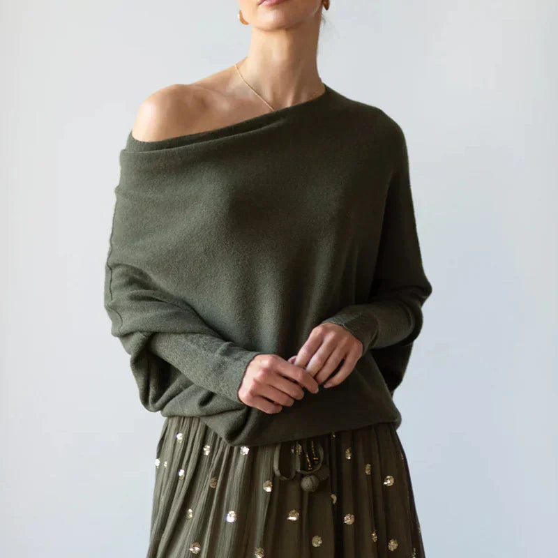 EB | Asymmetrischer Übergroßer Damenpullover