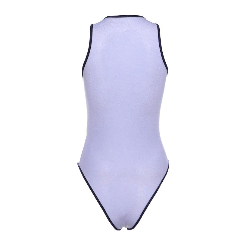 EB | Athletic Contrast Träger Kreuzgurt Mesh Bodysuit