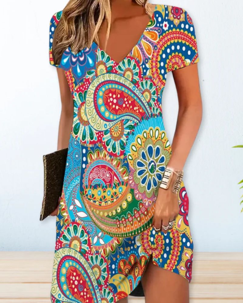 EB | Kurzärmeliges Sommerkleid für Frauen