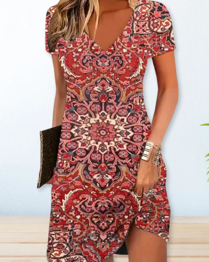 EB | Kurzärmeliges Sommerkleid für Frauen