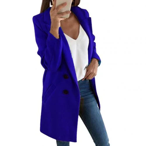 EB | Eleganter Langer Blazermantel