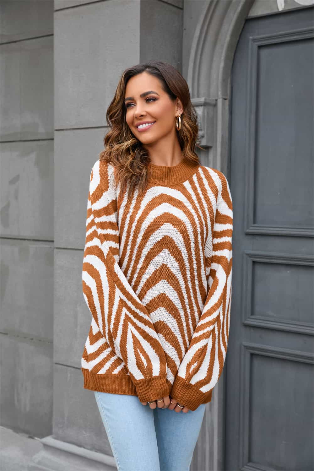 EB | Azure Rundhals Sweatshirt mit Druck
