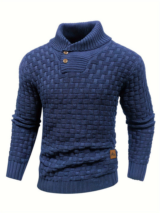 EB | Strickpullover mit Geflochtenem Muster Klassisch und Bequem Perfekt für Den Alltag