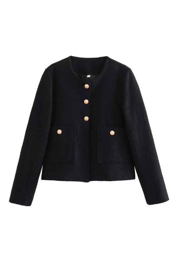 EB | Hals Slim Fit Colorblock Damen Knopfjacke