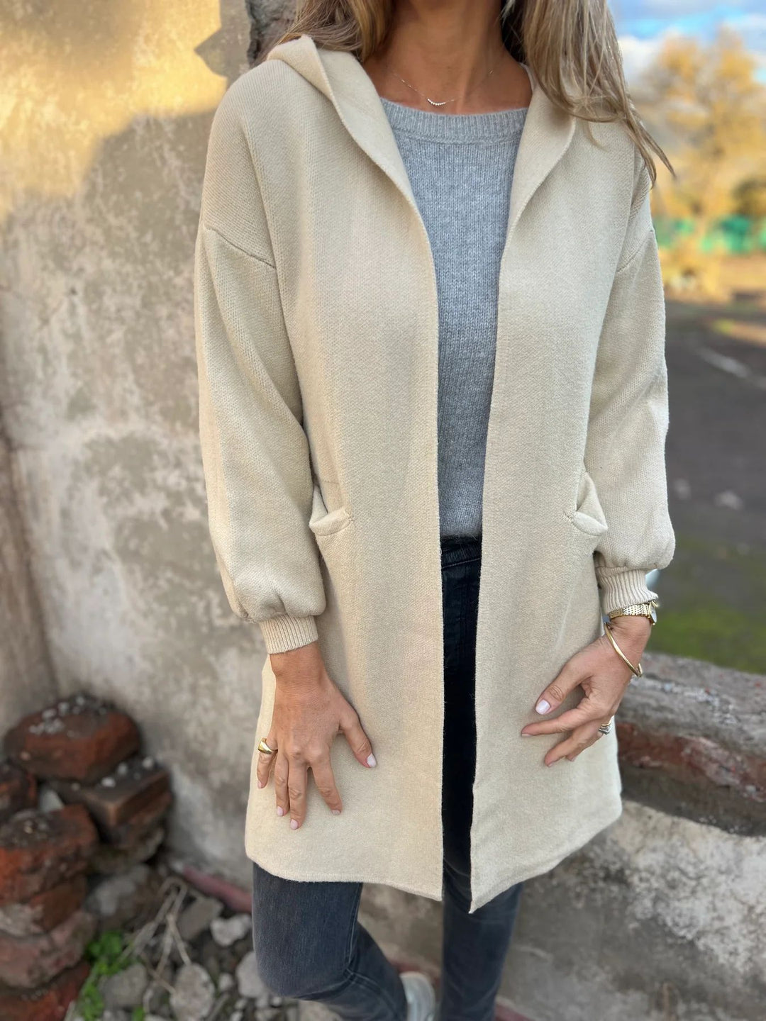 EB | Casual-Jacke mit Kapuze und Taschen