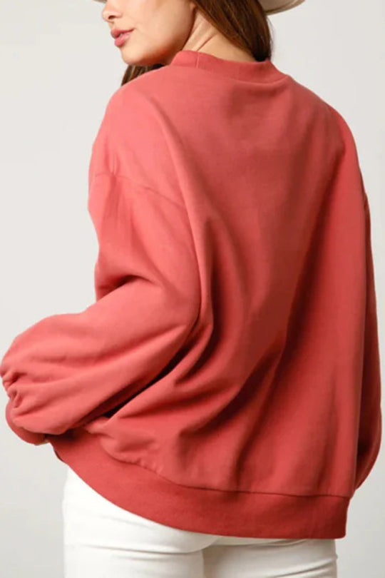 EB | Weihnachts Süßigkeitenhaus Pailletten Lässiger Lockere Pullover