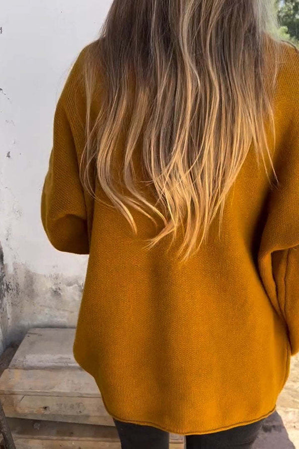 EB | Farbe Rundhalsausschnitt Langarm Freizeit Reißverschluss Tasche Strickjacke
