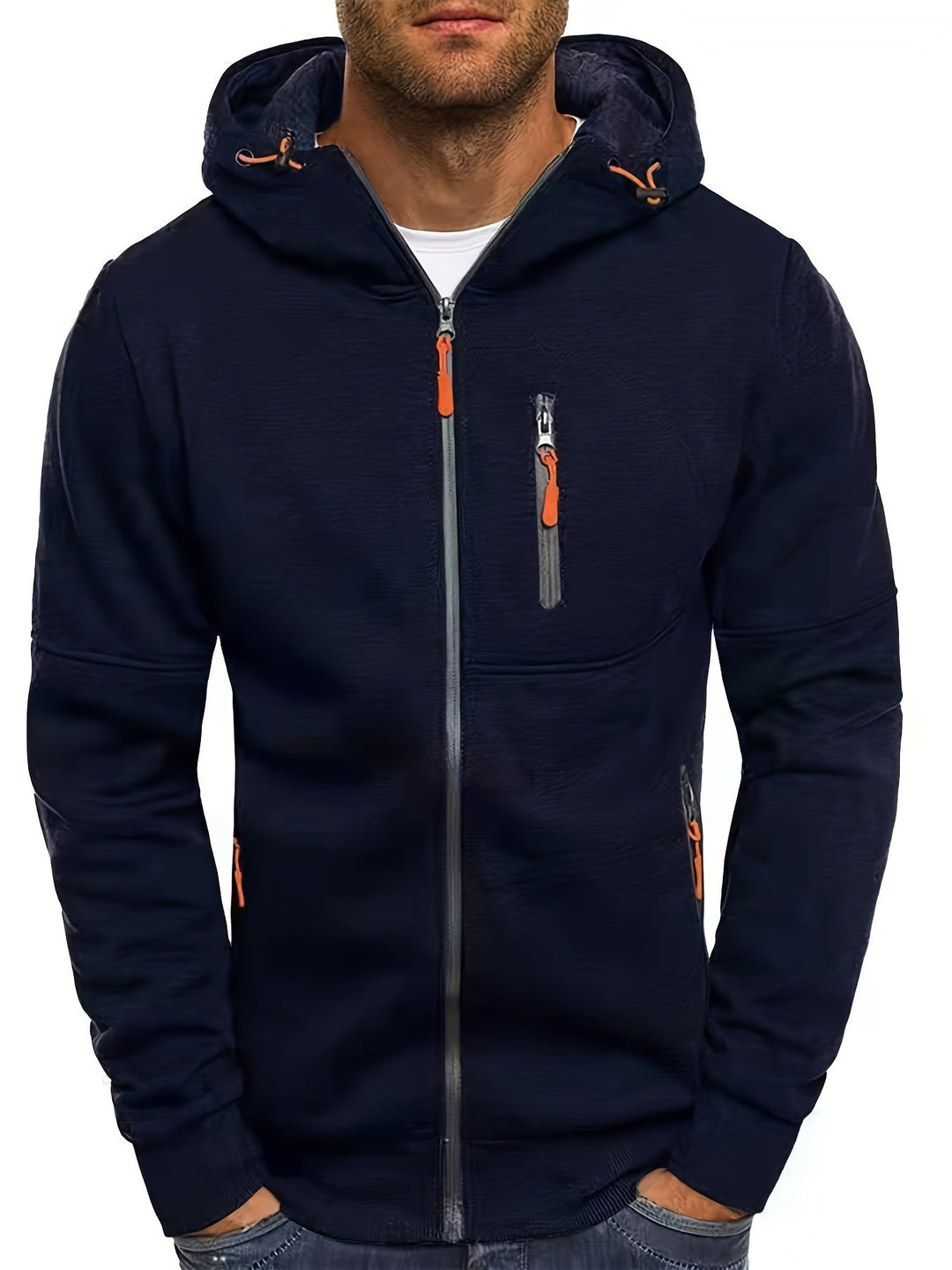 EB | Sportliche Kapuzenjacke mit Reißverschluss Bequem und Atmungsaktiv Perfekt für Outdoor-aktivitäten