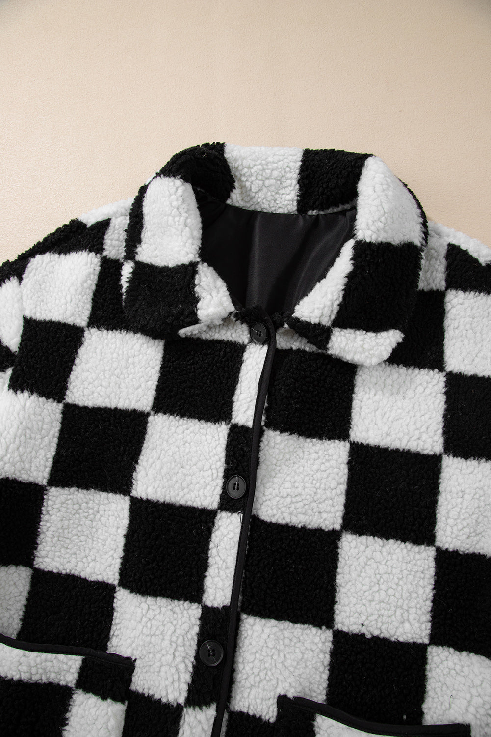 EB | Gitter Sherpa Jacke Polyester Warm und Trendy Produktbeschreibung: