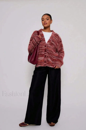EB | Vintage Streifen Cardigan mit V-Ausschnitt