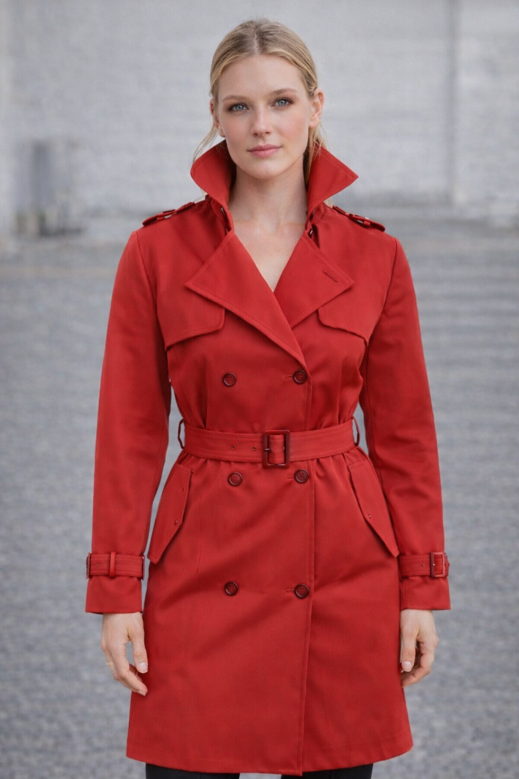 EB | Trenchcoat mit Gürtel und Doppelknopf
