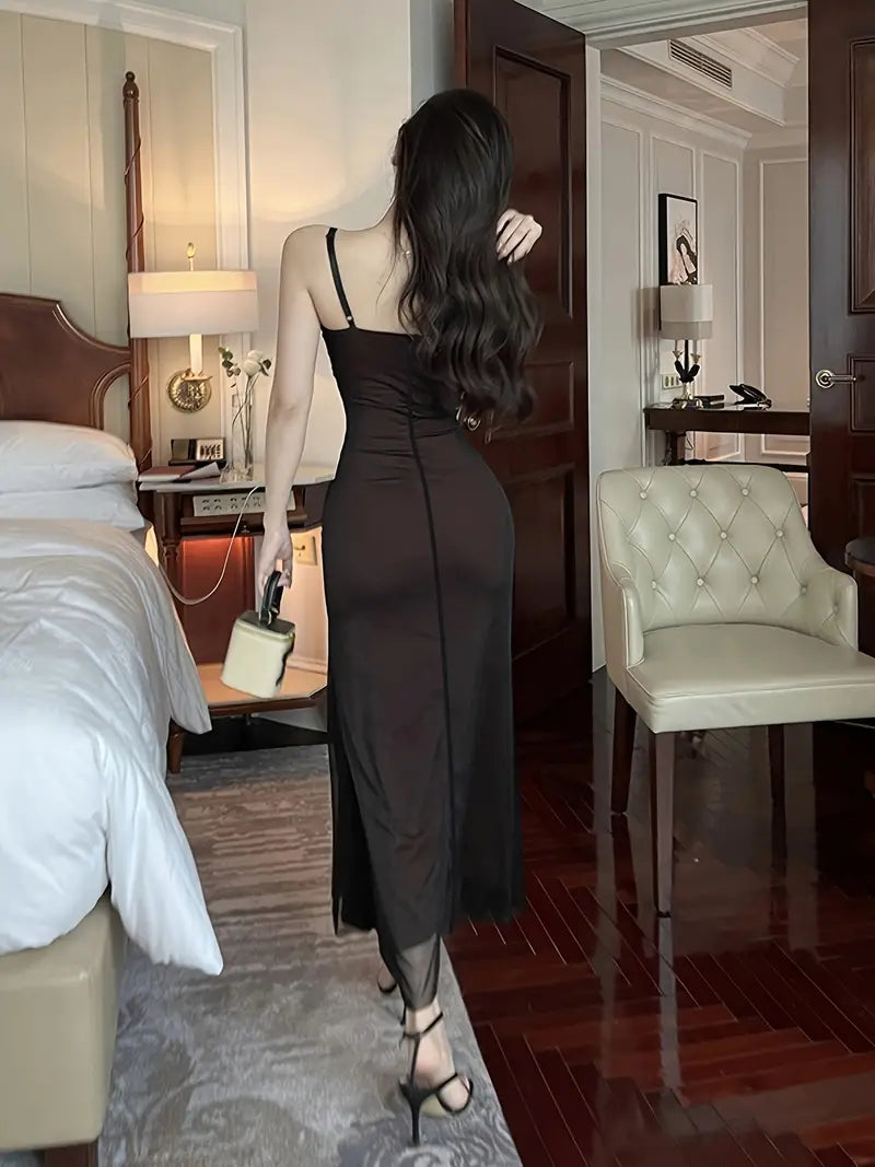EB | Midi Kleid Glamour Stil Ohne Ärmel