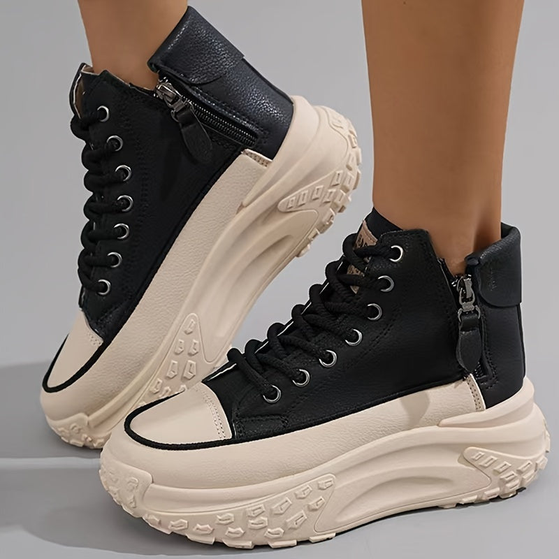EB | Lässige Plateau Knöchelhohe Sneaker