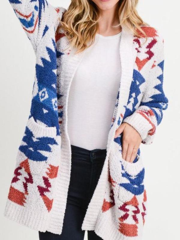 EB | Boheme Cardigan mit Ethnischem Muster Weich und Warm Einzigartiges Design