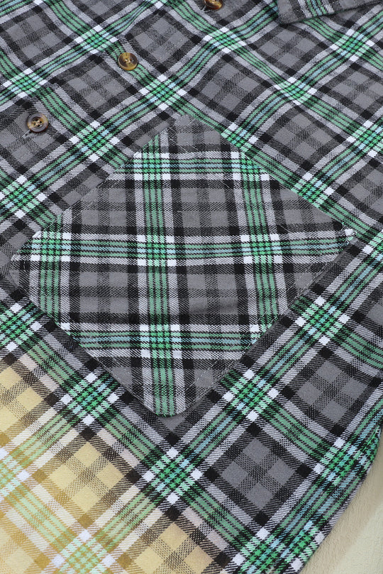 EB | Patchwork Cam Jacket in Checkered Cotton Blend Trendy und Unique