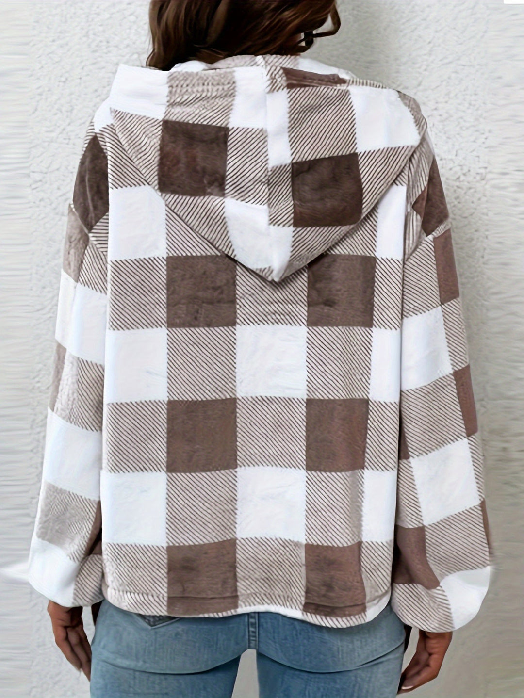 EB | Flannel Karierter Hoodie Baumwolle und Polyester Trendig und Komfortabel