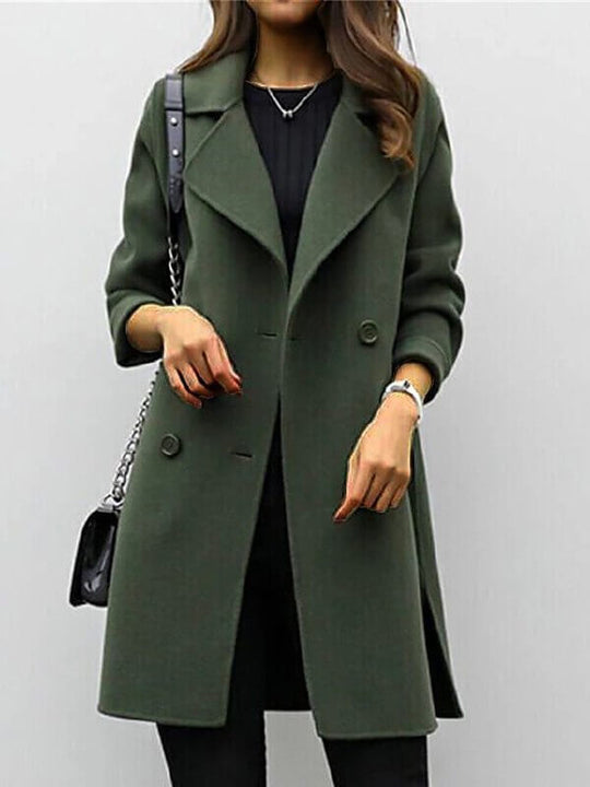 EB | Damen Eleganter Wolle Wintermantel