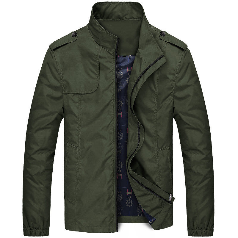 EB | Freizeitjacke Slim Fit - Winddichte Übergangsjacke mit Stehkragen und Taschen, Modernes Design für Alltag und Outdoor