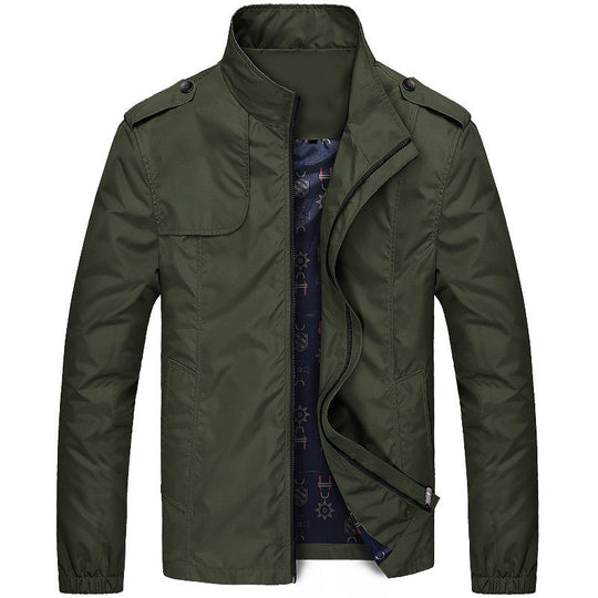 EB | Freizeitjacke Slim Fit - Winddichte Übergangsjacke mit Stehkragen und Taschen, Modernes Design für Alltag und Outdoor