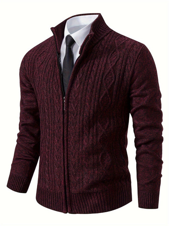 EB | Strickcardigan mit Reißverschluss und Muster Acryl Bequem und Warm