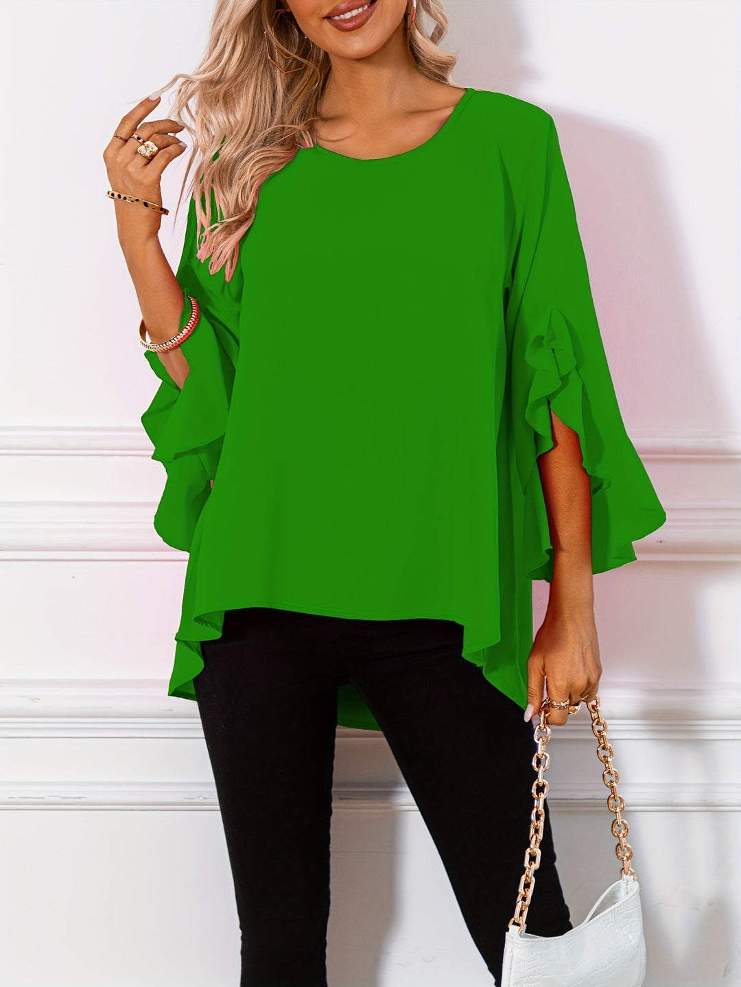 EB | Bluse mit Rundhalsausschnitt für Den Frühling