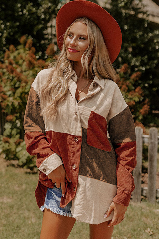 EB | Patchwork Hemdjacke Weich und Trendy Perfekt für Entspannte Tage