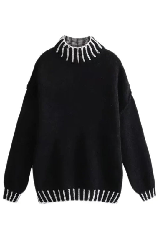 EB | Gemütlicher Rollkragenpullover mit Farbblockmuster