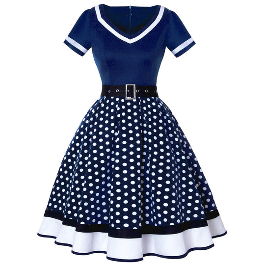 EB | Vintage Hepburn Polka Dot Kleid