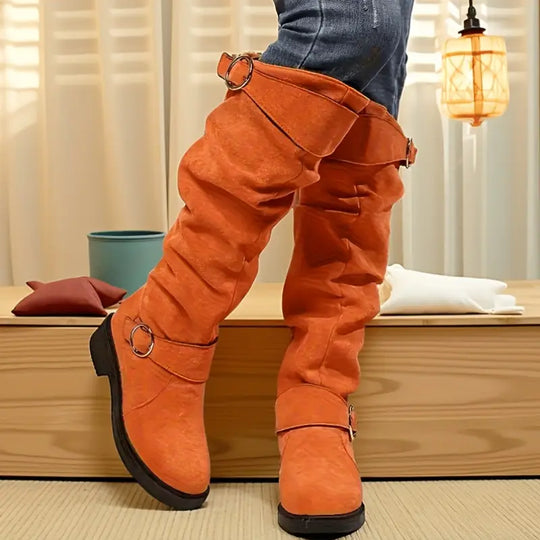 Retro-Reitstiefel aus Wildleder EB EB